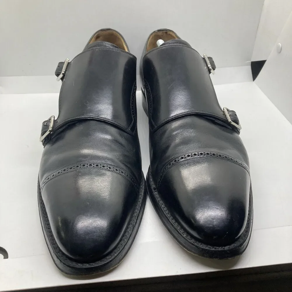 BALLY SCRIBE DOUBLE MONK STRAP Black Mens 9.5 DRESS SHOES